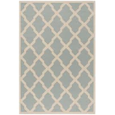 Safavieh 5 ft. 3 in. x 7 ft. 6 in. Beach House Rectangle Indoor & Outdoor Area Rugs Aqua & Cream BHS122K-5